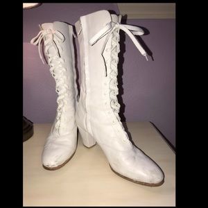 Miguelito’s White Folklorico Dance Boots.